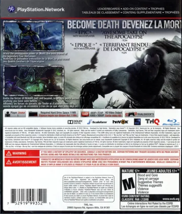 Darksiders II (USA) (Soundtrack) box cover back